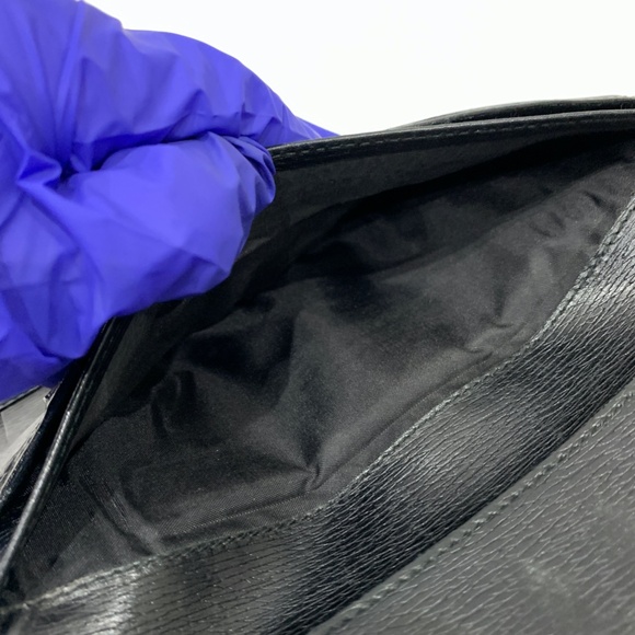 Gucci Black G Metallic Logo Long Wallet Sku#85429 (Gently used, snap loose) - Picture 12 of 15